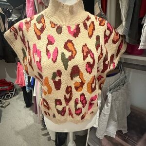 Entro Multicolor Cowl Neck Sweater